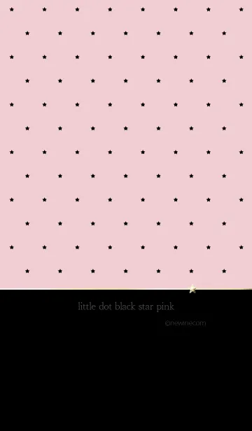 [LINE着せ替え] リトル ドット ブラック スター ピンクの画像1