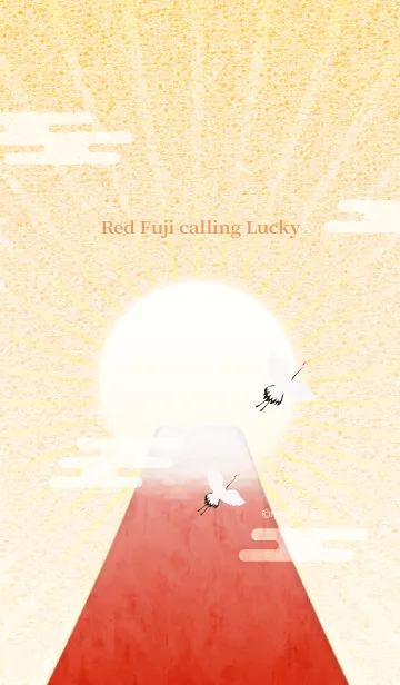 [LINE着せ替え] 幸運を呼ぶ 赤富士の画像1