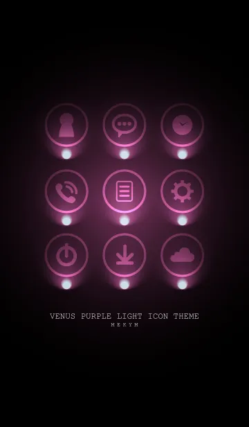 [LINE着せ替え] VENUS PURPLE LIGHT ICON THEME 2の画像1
