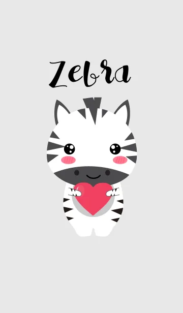 [LINE着せ替え] Simple Cute Zebra V.2 (jp)の画像1