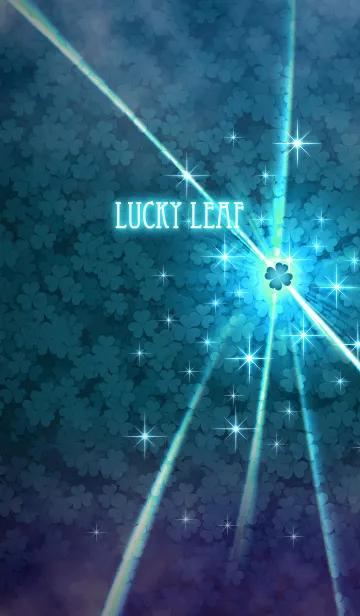 [LINE着せ替え] Lucky Leaf -Blue-の画像1