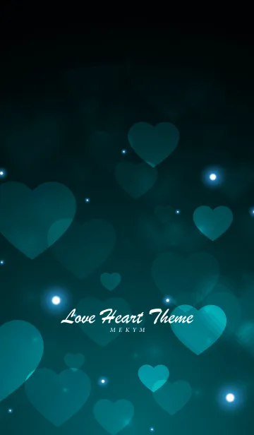 [LINE着せ替え] Love Heart Theme -BLUE GREEN-の画像1