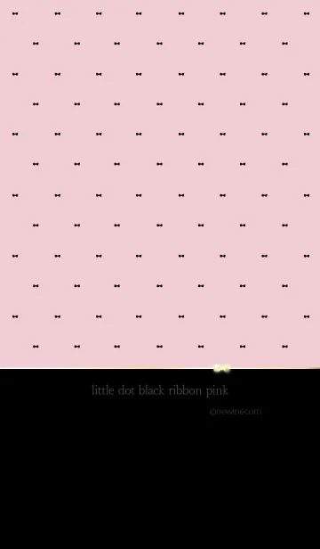 [LINE着せ替え] リトル ドット ブラック リボン ピンクの画像1