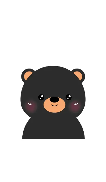 [LINE着せ替え] Simple Black Bear Theme Ver.2 (jp)の画像1