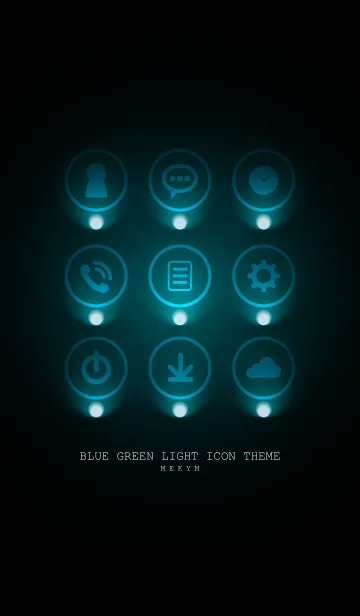 [LINE着せ替え] BLUE GREEN LIGHT ICON THEME 2の画像1