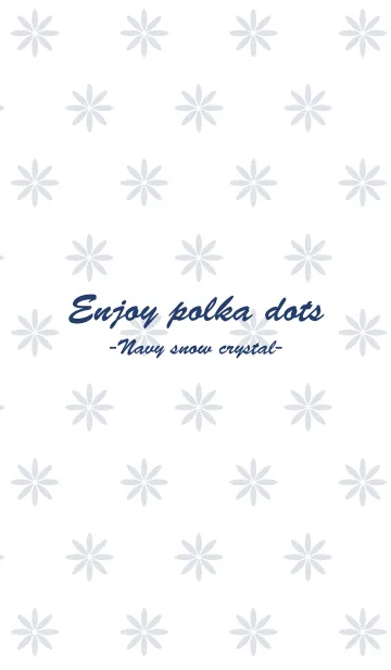 [LINE着せ替え] Enjoy polka dots -Navy snow crystal-の画像1