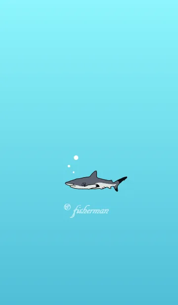[LINE着せ替え] 海に住んでいるサメさん♪の画像1