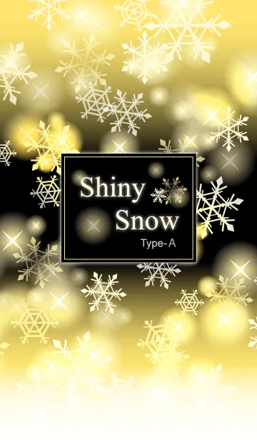 [LINE着せ替え] Shiny Snow Type-A 雪+シャンパンゴールドの画像1