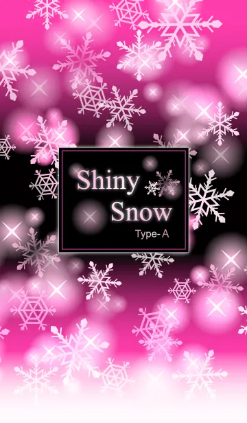 [LINE着せ替え] Shiny Snow Type-A 雪+ピンクの画像1