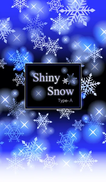 [LINE着せ替え] Shiny Snow Type-A 雪+青の画像1