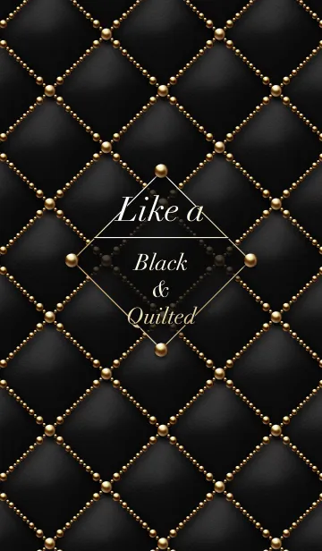 [LINE着せ替え] Like a - Black ＆ Quilted #Partyの画像1