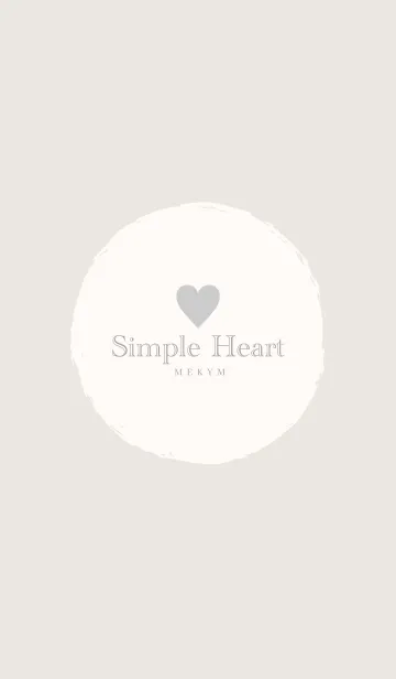 [LINE着せ替え] Simple Heart Grayの画像1