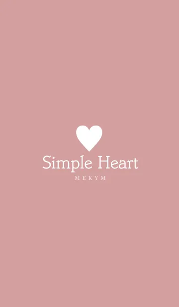[LINE着せ替え] Dusky Pink Heart -SIMPLE-の画像1