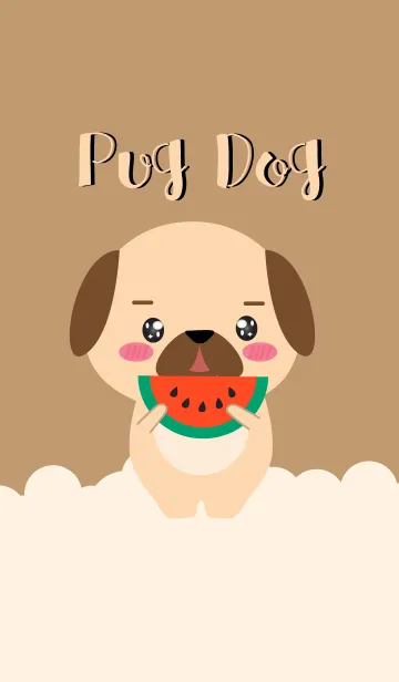 [LINE着せ替え] Simple Cute Pug Dog V.2 (jp)の画像1