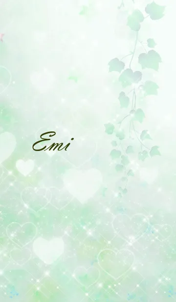 [LINE着せ替え] No.153 えみ♥LOVE♥恋愛運上昇♥緑の画像1