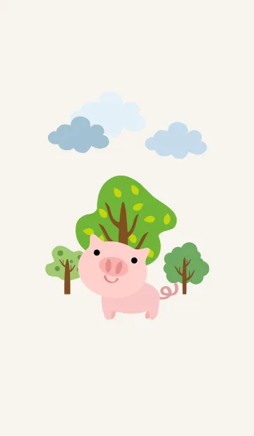 [LINE着せ替え] 林木と子豚の画像1