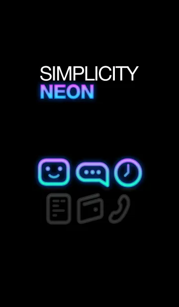 [LINE着せ替え] Aniom シンプル ネオンの画像1