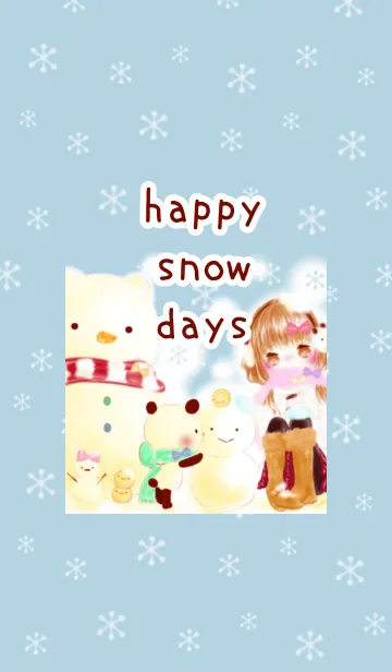 [LINE着せ替え] Happy snow daysの画像1