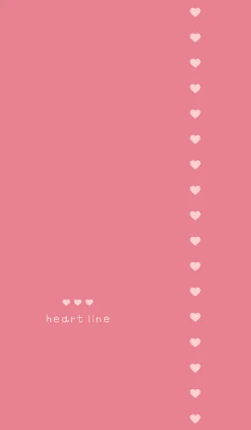 [LINE着せ替え] ハートのライン*ピンク＆ブラウンの画像1