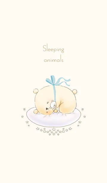 [LINE着せ替え] Sleeping animals 〜リトルベア〜の画像1