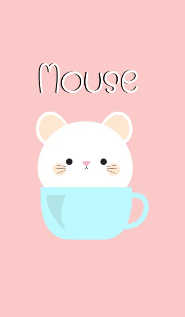 [LINE着せ替え] Simple Cute Fat Mouse Theme (jp)の画像1