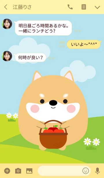 [LINE着せ替え] Cute Shiba Inu Duk Dik Theme (jp)の画像3