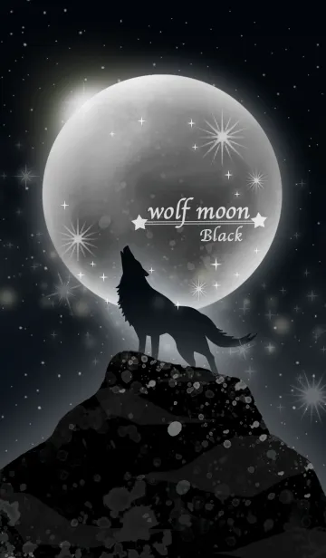 [LINE着せ替え] 満月の遠吠え〜月と狼の美しき世界〜黒の画像1