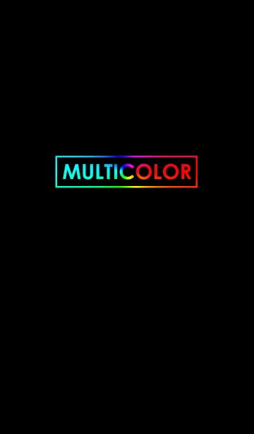 [LINE着せ替え] Multicolor in Blackの画像1
