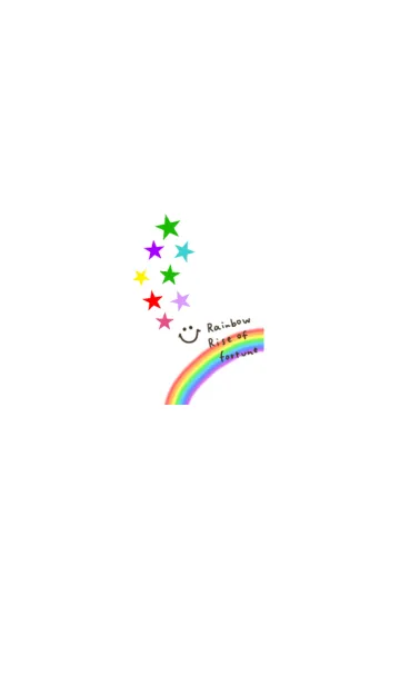 [LINE着せ替え] 虹とスマイルで全体運を上げよう☆の画像1