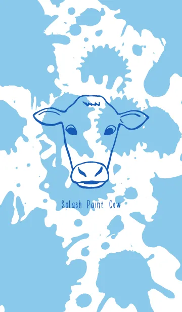 [LINE着せ替え] スプラッシュ・ペイント・牛 4の画像1
