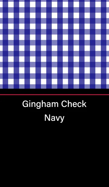 [LINE着せ替え] Gingham Check -Navy-の画像1