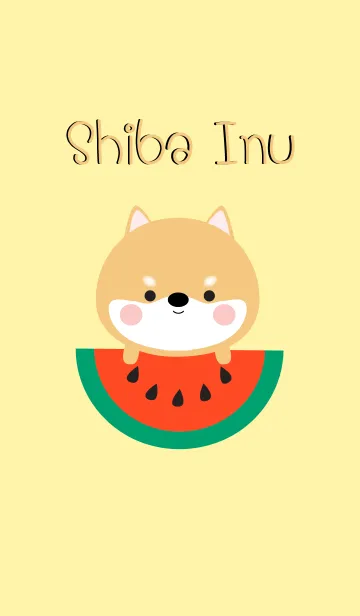 [LINE着せ替え] Simple Love Fat Shiba Inu Theme (jp)の画像1