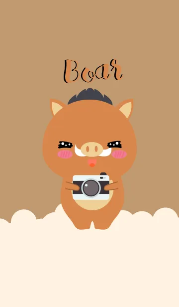 [LINE着せ替え] Simple Cute Boar V.2 (jp)の画像1