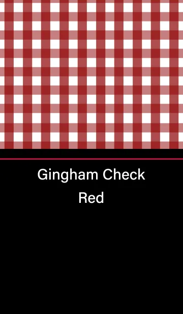 [LINE着せ替え] Gingham Check -Red-の画像1