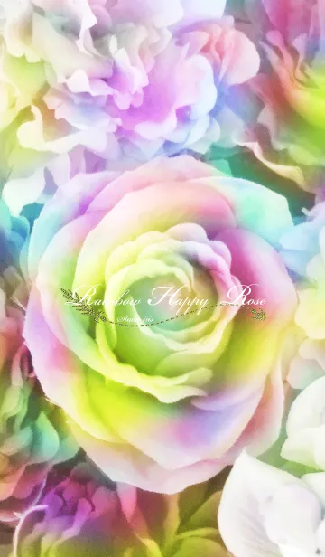 [LINE着せ替え] 幸運UP！！ Rainbow Happy Roseの画像1