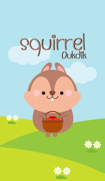 [LINE着せ替え] Lovely Squirrel Duk Dik Theme (jp)の画像1