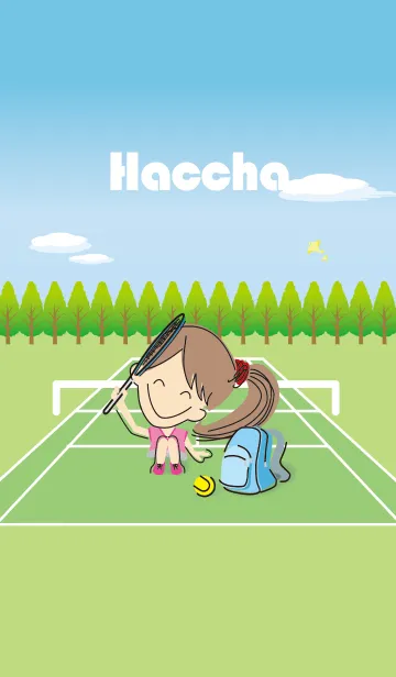 [LINE着せ替え] ファイト！ かわいい テニス女子！ Hacchaの画像1