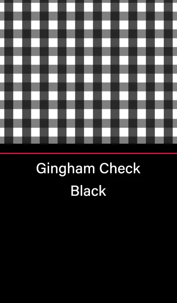 [LINE着せ替え] Gingham Check -Black-の画像1