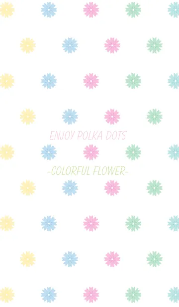 [LINE着せ替え] Enjoy polka dots -Colorful Flower-の画像1