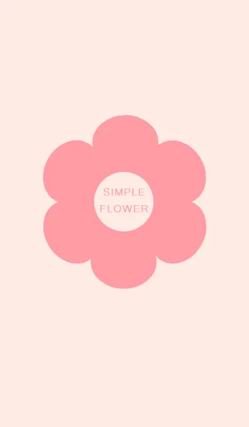 [LINE着せ替え] シンプルなお花（ピンク）の画像1
