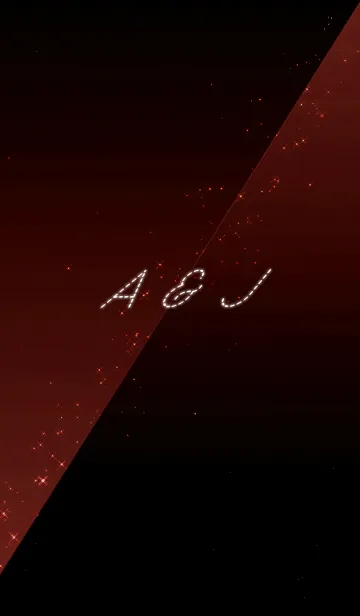 [LINE着せ替え] A ＆ J -イニシャル-クールな赤と黒-の画像1