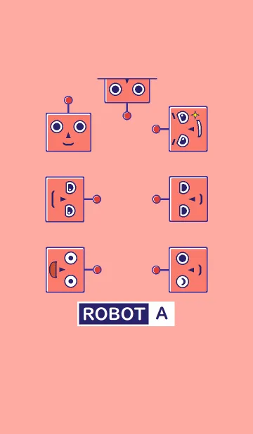 [LINE着せ替え] 赤ロボット■Aの画像1