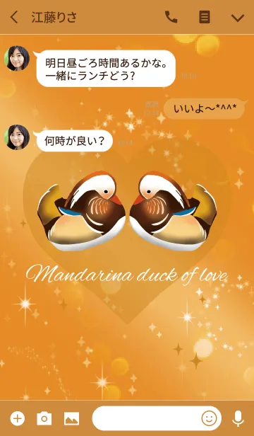 [LINE着せ替え] オレンジ / 恋愛運UP マンダリンダッグの画像3