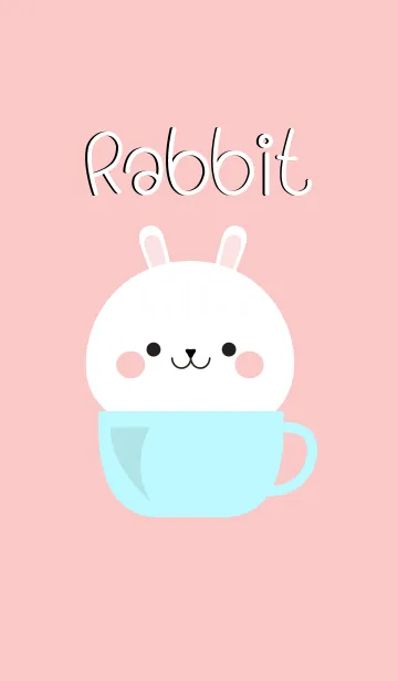 [LINE着せ替え] Simple Love White Rabbit Theme (jp)の画像1