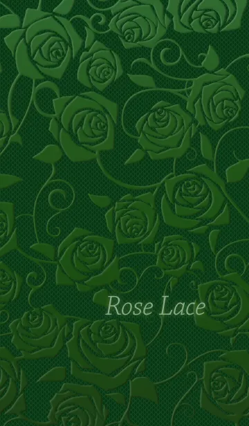 [LINE着せ替え] ローズレース*グリーンの画像1