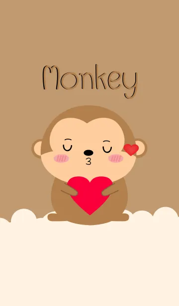 [LINE着せ替え] Simple Lovely Monkey (jp)の画像1