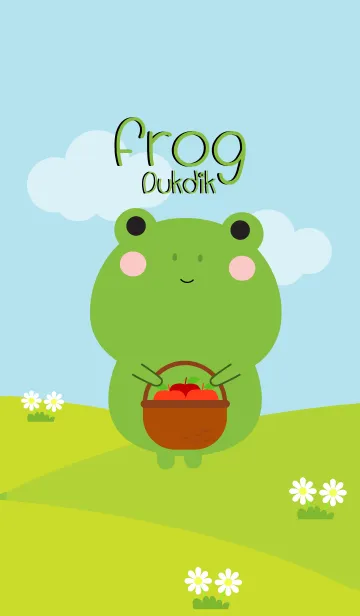 [LINE着せ替え] Lovely Frog Duk Dik Theme (jp)の画像1