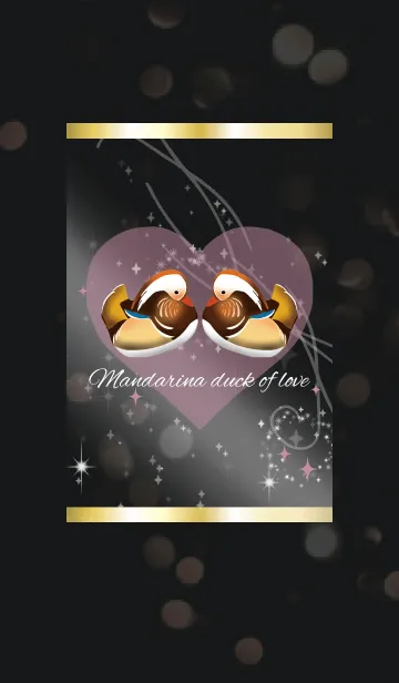 [LINE着せ替え] ブラックピンク/恋愛運UP マンダリンダッグの画像1