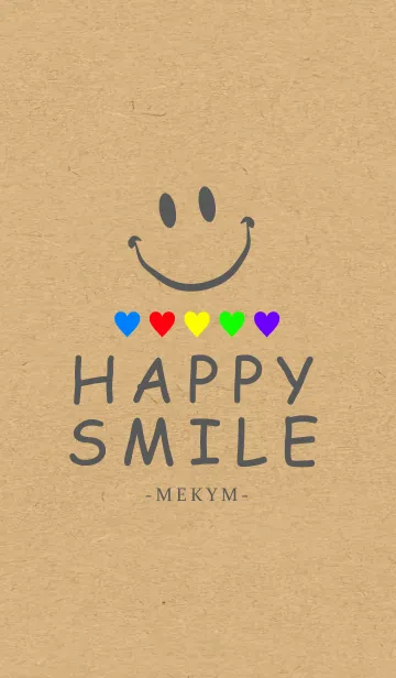 [LINE着せ替え] HAPPY SMILE KRAFT 5color 5 -MEKYM-の画像1
