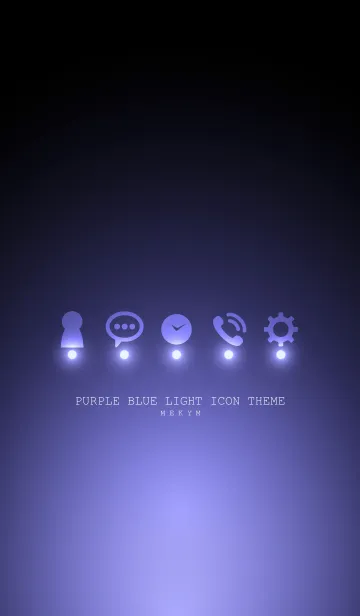 [LINE着せ替え] PURPLE BULE LIGHT ICON THEMEの画像1